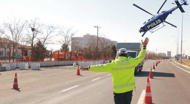 Hava destekli trafik denetimi yapıldı