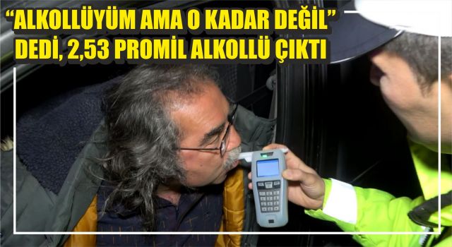 “Alkollüyüm Ama O Kadar Değil” Dedi, 2,53 Promil Alkollü Çıktı