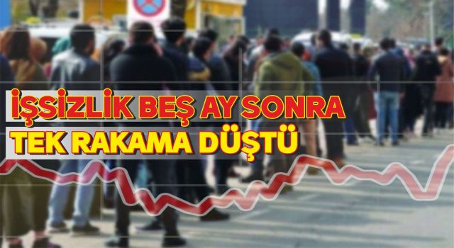 İşsizlik Beş Ay Sonra Tek Rakama Düştü