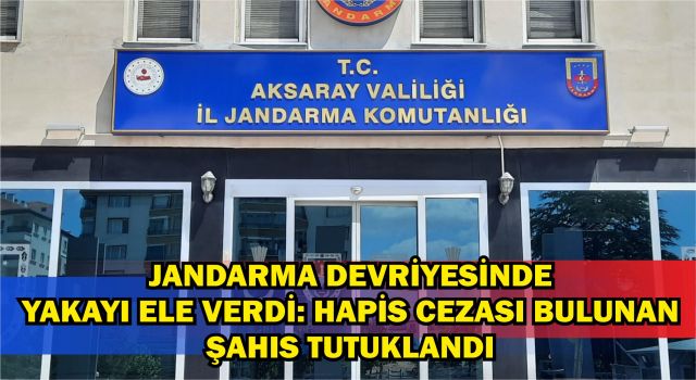 Jandarma Devriyesinde Yakayı Ele Verdi: Hapis Cezası Bulunan Şahıs Tutuklandı