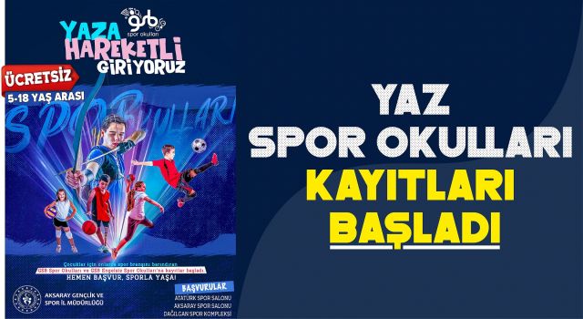 Yaz Spor Okulları Kayıtları Başladı