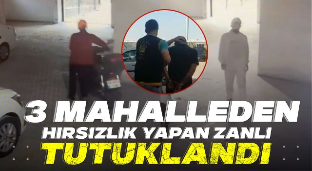 3 Mahalleden Hırsızlık Yapan Zanlı Tutuklandı