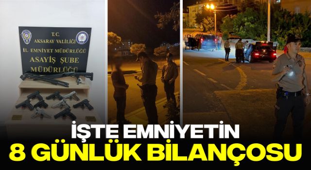 İşte Emniyetin 8 Günlük Bilançosu