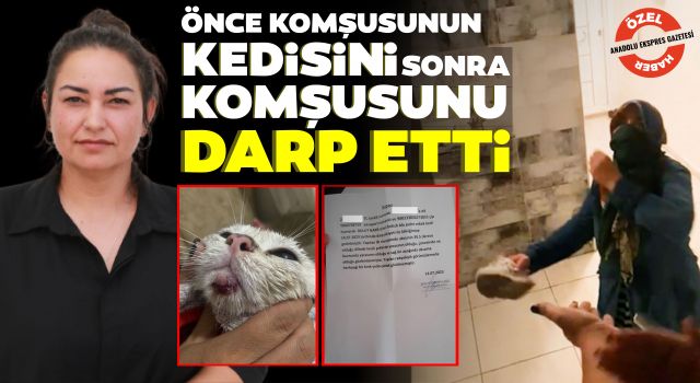 Önce Komşusunun Kedisini Sonra Komşusunu Darp Etti