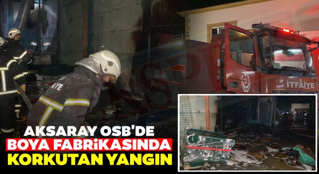 Aksaray OSB'de Boya Fabrikasında Korkutan Yangın