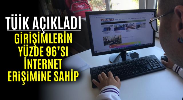 TÜİK Açıkladı: Girişimlerin Yüzde 96’sı İnternet Erişimine Sahip