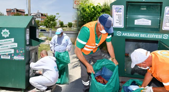 Duyarlı Aksaraylılardan Giysi Kumbaralarıyla Ekonomiye Tonlarca Destek