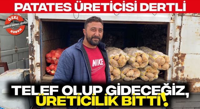 Patates Üreticisi Dertli: Telef Olup Gideceğiz, Üreticilik Bitti!