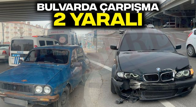 Bulvarda Çarpışma: 2 Yaralı