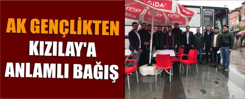 Ak Gençlikten Kızılay’a Anlamlı Bağış