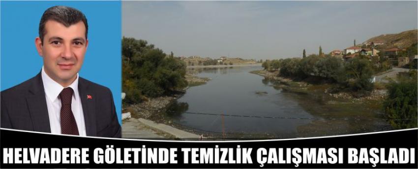 Helvadere Göletinde Temizlik Çalışması Başladı