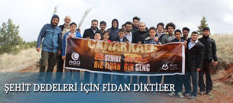 ŞEHİT DEDELERİ İÇİN FİDAN DİKTİLER