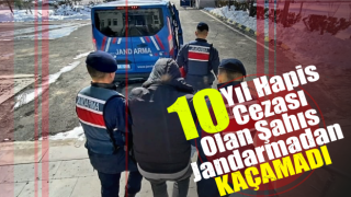 10 Yıl Hapis Cezası Olan Şahıs Jandarmadan Kaçamadı