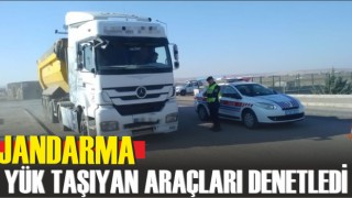 Jandarma Yük Taşıyan Araçları Denetledi