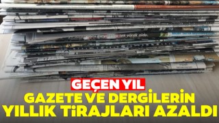 Geçen Yıl Gazete ve Dergilerin Yıllık Tirajları Azaldı