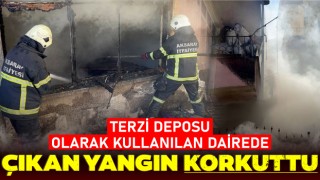 Terzi Deposu Olarak Kullanılan Dairede Çıkan Yangın Korkuttu