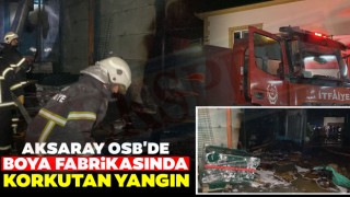 Aksaray OSB'de Boya Fabrikasında Korkutan Yangın