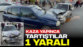 Kaza Yapınca Tartıştılar: 1 Yaralı