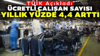 TÜİK Açıkladı: Ücretli Çalışan Sayısı Yıllık Yüzde 4,4 Arttı