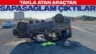 Takla Atan Araçtan Sapasağlam Çıktılar