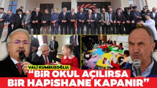 Vali Kumbuzoğlu: “Bir Okul Açılırsa Bir Hapishane Kapanır”