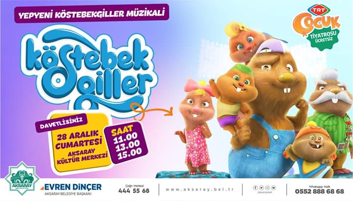 Köstebekgiller Müzikali Çocuklar İçin Sahnelenecek