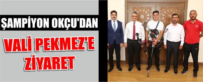 Şampiyon Okçu’dan Vali Pekmez’e Ziyaret