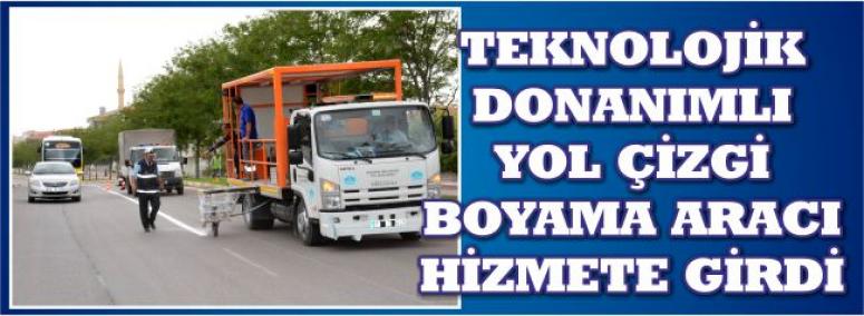 Teknolojik Donanımlı Yol Çizgi Boyama Aracı Hizmete Girdi